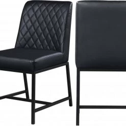 Meridian Furniture Bryce Faux Leather Dining Chair Set Of 2 Dining Room