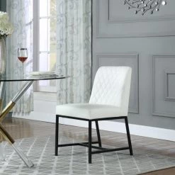 Meridian Furniture Bryce Faux Leather Dining Chair Set Of 2 Dining Room