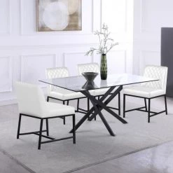 Meridian Furniture Bryce Faux Leather Dining Chair Set Of 2 Dining Room