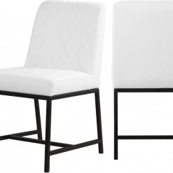 Meridian Furniture Bryce Faux Leather Dining Chair Set Of 2 Dining Room