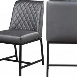 Meridian Furniture Bryce Faux Leather Dining Chair Set Of 2 Dining Room
