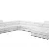 VIG Living Room Divani Casa Pella - Modern White Italian Leather U Shaped Sectional Sofa