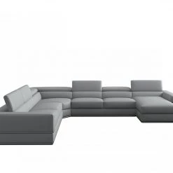 VIG Divani Casa Pella - Modern Grey Italian Leather U Shaped Sectional Sofa
