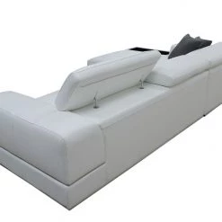 VIG Divani Casa Pella Mini - Modern White Leather Left Facing Sectional Sofa