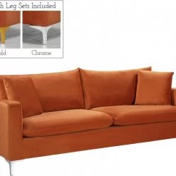 Meridian Furniture Living Room Naomi Velvet Sofa