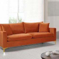 Meridian Furniture Living Room Naomi Velvet Sofa