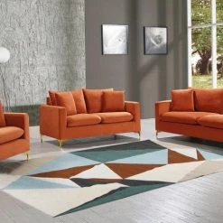 Meridian Furniture Living Room Naomi Velvet Sofa