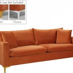 Meridian Furniture Living Room Naomi Velvet Sofa