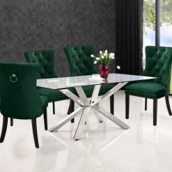 Meridian Furniture Dining Room Nikki Velvet Dining Chair - Set Of 2