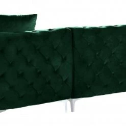 Meridian Furniture Gail Velvet 3 Piece Sectional Living Room