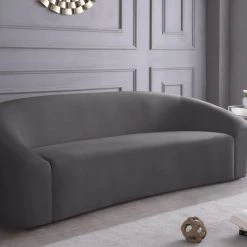 Meridian Furniture Living Room Riley Velvet Sofa