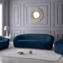 Meridian Furniture Living Room Riley Velvet Sofa