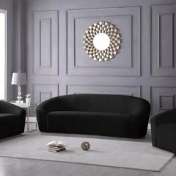 Meridian Furniture Living Room Riley Velvet Sofa