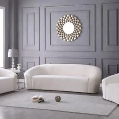 Meridian Furniture Living Room Riley Velvet Sofa