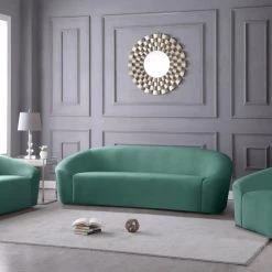 Meridian Furniture Living Room Riley Velvet Sofa
