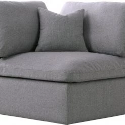 Meridian Furniture Serene Linen Deluxe Cloud Modular Overstuffed Chair Living Room