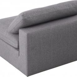 Meridian Furniture Serene Linen Deluxe Cloud Modular Overstuffed Armless Chair Living Room