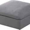 Meridian Furniture Serene Linen Deluxe Cloud Modular Overstuffed Ottoman Bedroom