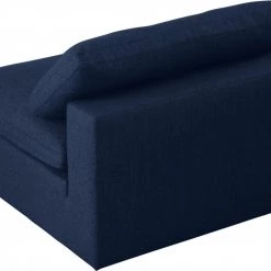 Meridian Furniture Serene Linen Deluxe Cloud Modular Overstuffed Armless Chair Living Room