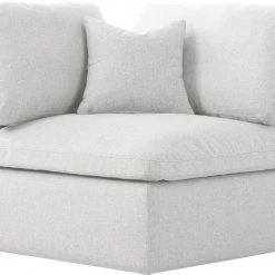 Meridian Furniture Serene Linen Deluxe Cloud Modular Overstuffed Chair Living Room