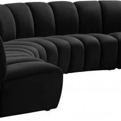 Meridian Furniture Infinity Modular 5 Piece Sectional Living Room