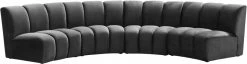 Meridian Furniture Infinity Modular 4 Piece Sectional Living Room