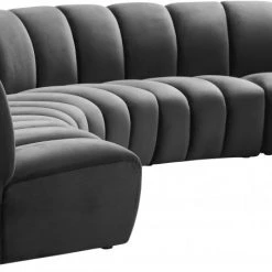 Meridian Furniture Infinity Modular 5 Piece Sectional Living Room