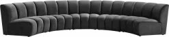 Meridian Furniture Infinity Modular 5 Piece Sectional Living Room