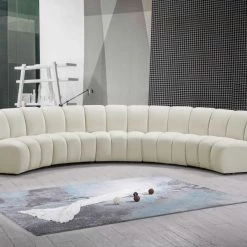 Meridian Furniture Infinity Modular 5 Piece Sectional Living Room