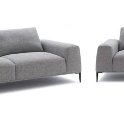 VIG Divani Casa Arthur Modern Medium Grey Fabric Sofa & Loveseat Set