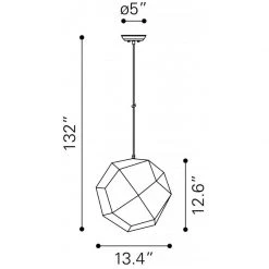 Hollywood Glam Furnitures Bald Ceiling Lamp Gold