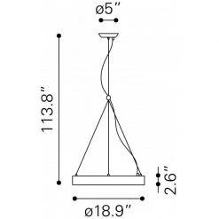 Zuo Mod Home Decor Apricot Ceiling Lamp Matte Black