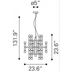 Zuo Mod Alton Ceiling Lamp Black Home Decor