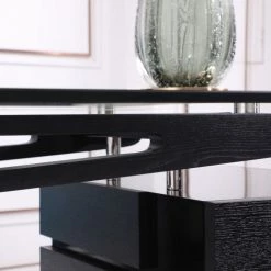 VIG Modrest Suffolk - Contemporary Black Ash Desk Office