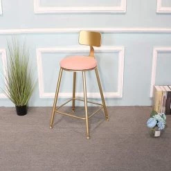 Oberlo Nordic Golden Counter Stool Dining Room