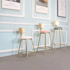 Oberlo Nordic Golden Counter Stool Dining Room
