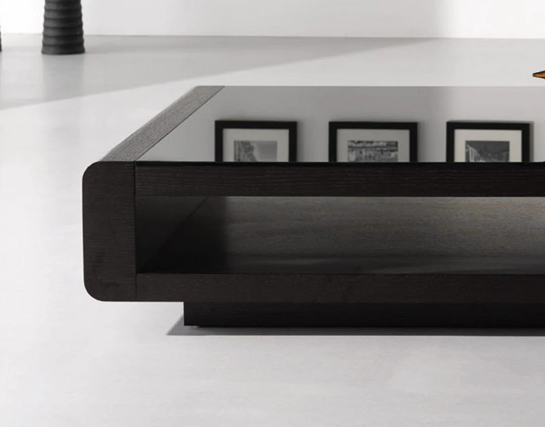 VIG Living Room Modrest Lignite - Modern Black Oak Coffee Table