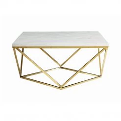 Coaster Jagan Gold Faux Marble Coffee Table