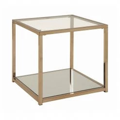Coaster Casey Mirrored End Table With Shelf Living Room