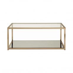 Coaster Living Room Casey Mirrored Coffee Table With Shelf