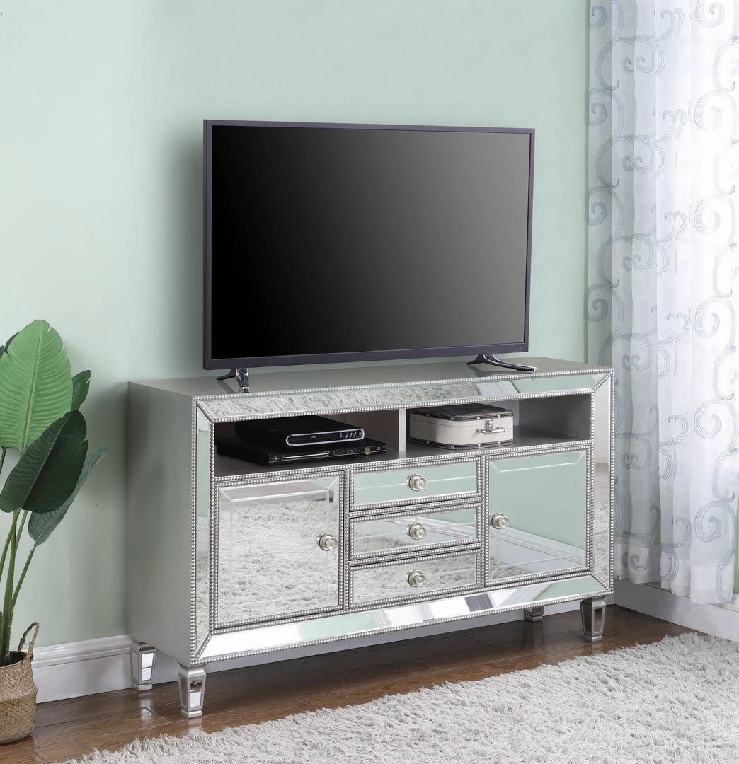 Coaster Cherry Mirrored Media Console