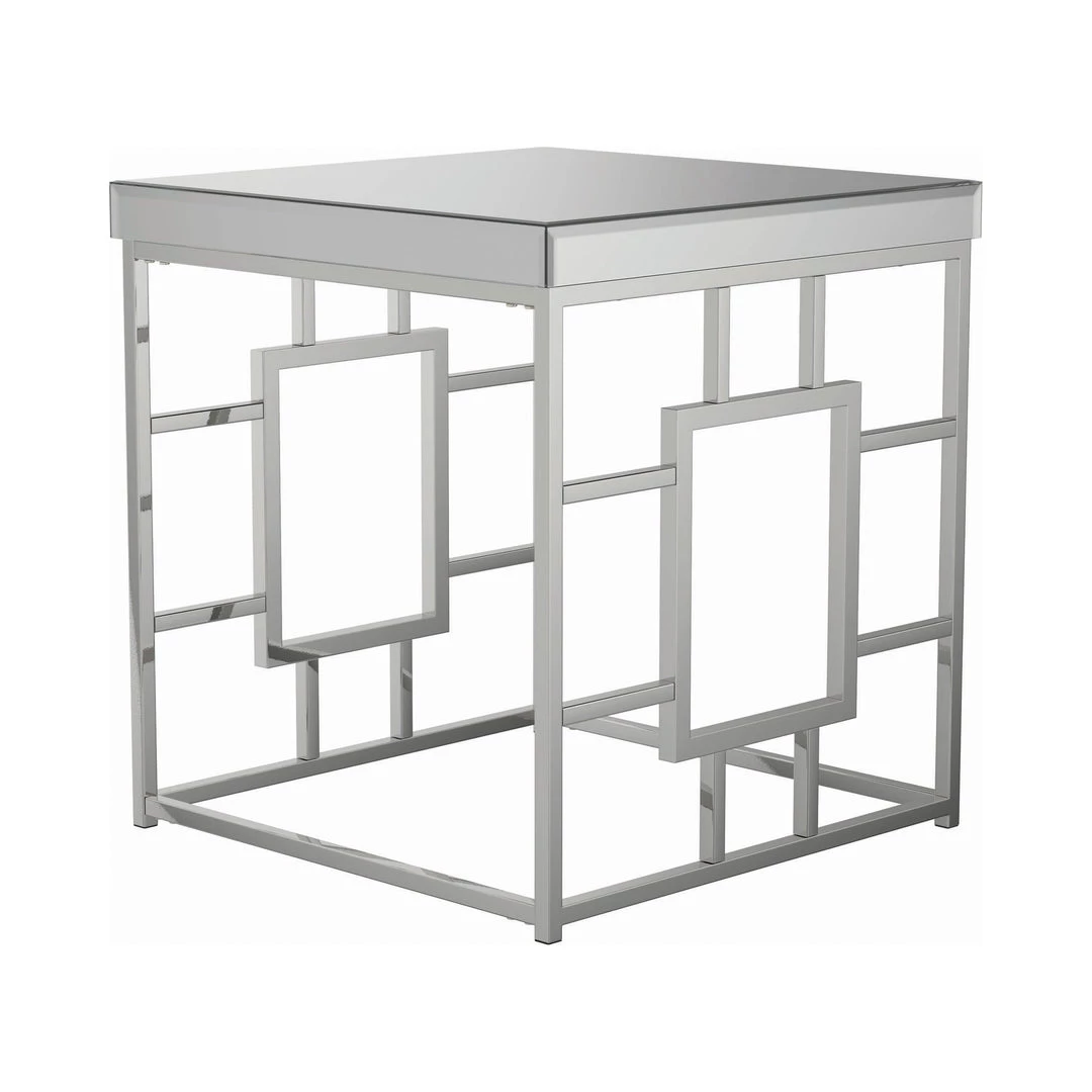Coaster Ilsa Geometric Frame Square End Table