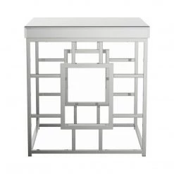 Coaster Ilsa Geometric Frame Square End Table