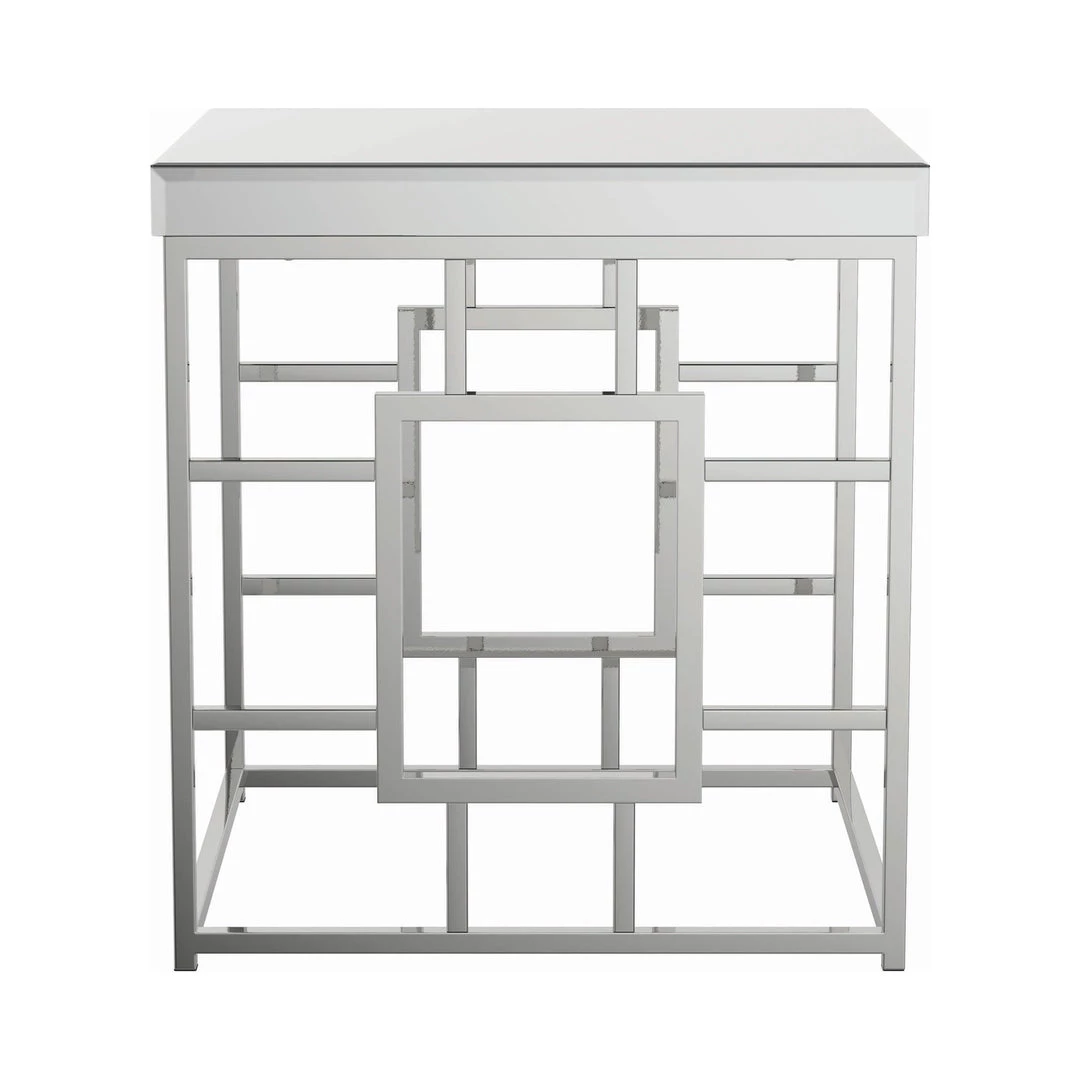 Coaster Ilsa Geometric Frame Square End Table