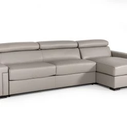 VIG Living Room Estro Salotti Sacha - Modern Leather Reversible Sectional Sofa Bed With Storage