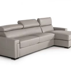 VIG Living Room Estro Salotti Sacha - Modern Leather Reversible Sectional Sofa Bed With Storage