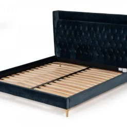 VIG Beds & Headboards Modrest Wales Modern Blue Fabric Bed