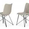 VIG Naomi - Modern Grey Leatherette Dining Chair (Set Of 2) Dining Room