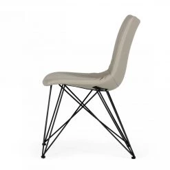 VIG Naomi - Modern Grey Leatherette Dining Chair (Set Of 2) Dining Room