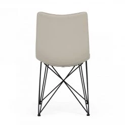 VIG Naomi - Modern Grey Leatherette Dining Chair (Set Of 2) Dining Room